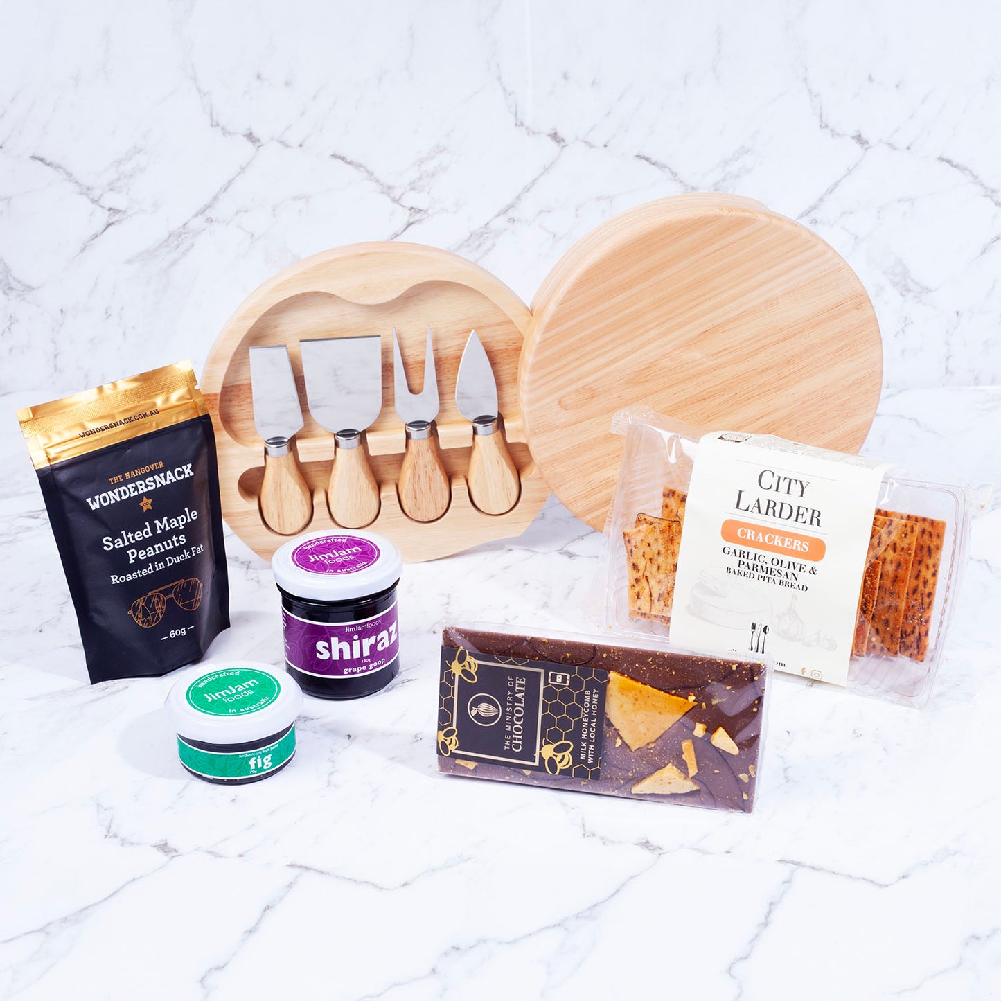 The Cheese Dream Gift Hamper by Artisan Hamper Company. The perfect gift for any occasion including Housewarming gifts, settlement gifts, engagement gifts and corporate gifting