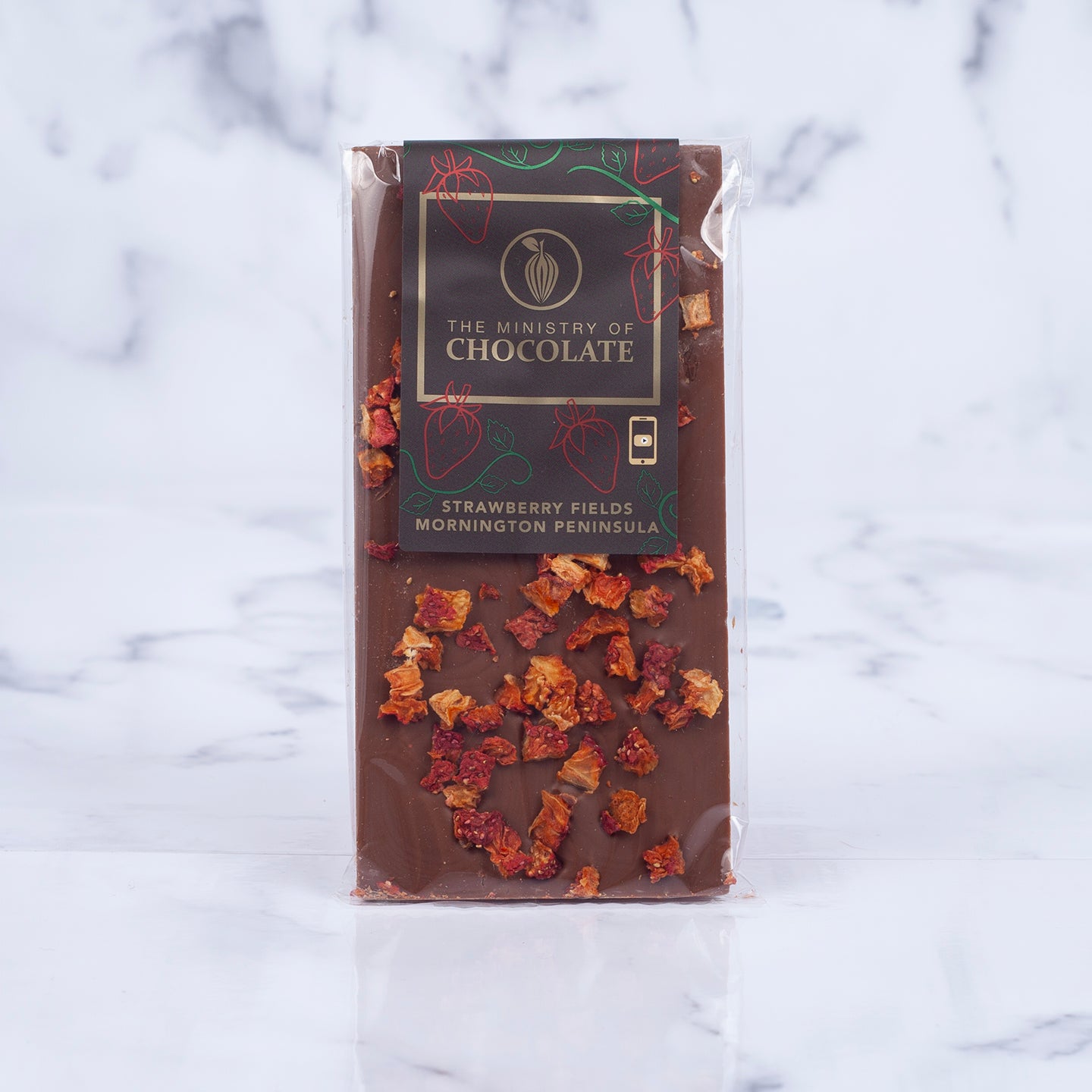 Strawberry Fields by Ministry of Chocolate. Featured in The Pamper Hamper Gift Hamper by Artisan Hamper Company